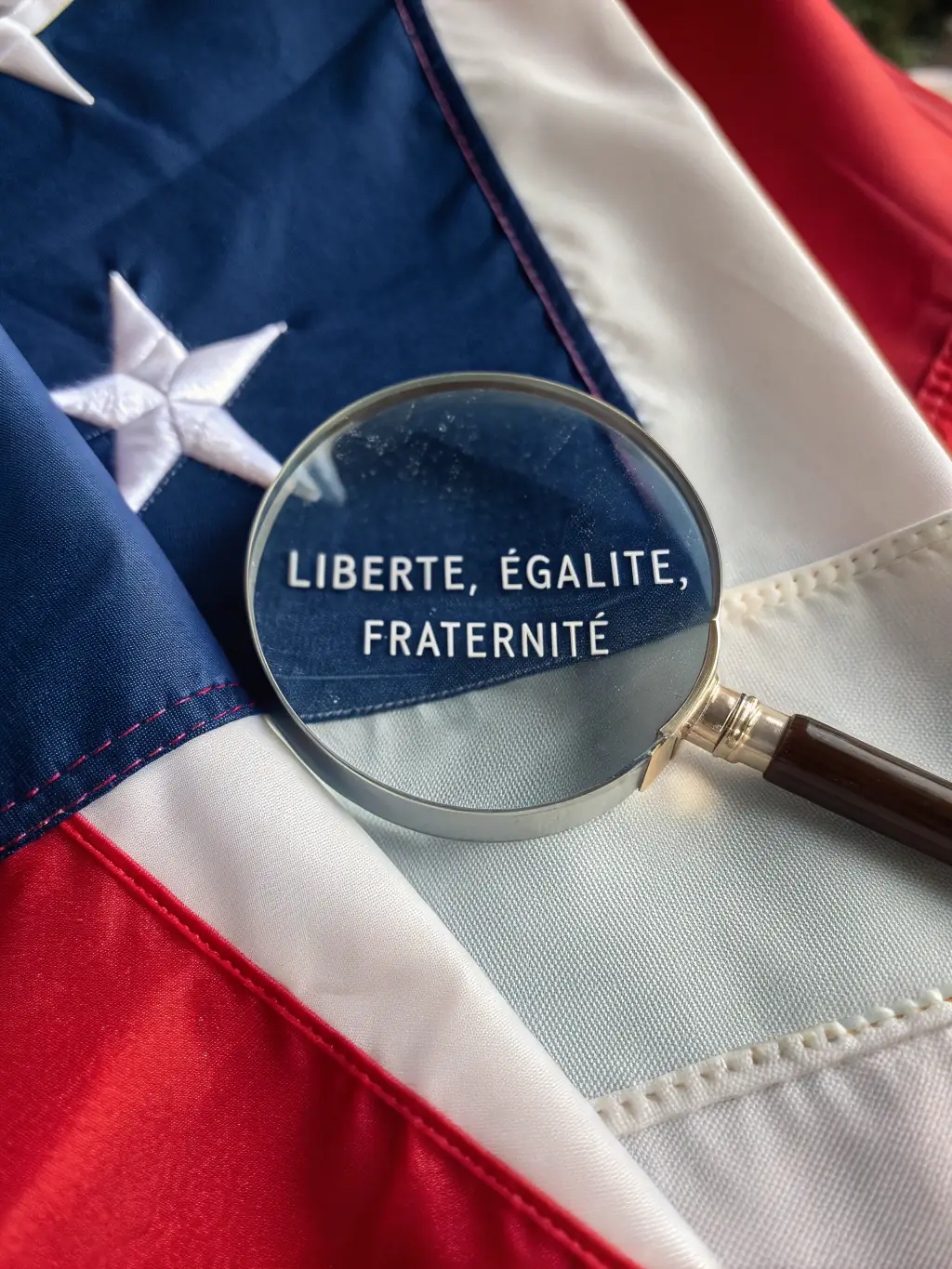A tattered and worn French flag hidden during the occupation, symbolizing the enduring spirit of France and the hope for liberation.